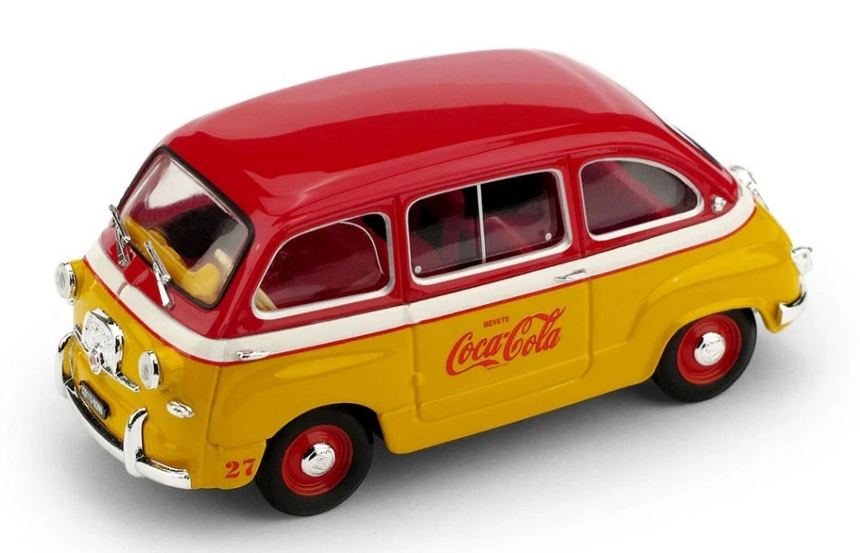FIAT 600 MULTIPLA VEICOLO PUBBL.COCA COLA OLIMPIADI DI ROMA 1960 1:43 - Immagine 1 di 1