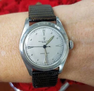 Vintage 32mm 1952 Rolex Oyster Royal Rare Dial Stainless Steel Lizard 6144 - Picture 1 of 8