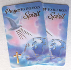 ST AUGUSTINE  Prayer to the HOLY SPIRIT  Embossed Cross   C/C SIZE   PACK OF TWO