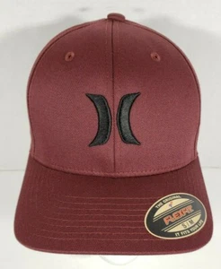 New Hurley Men's One and Only Flex Fit Hat Cap HNHM0002 204 Maroon - Picture 1 of 3