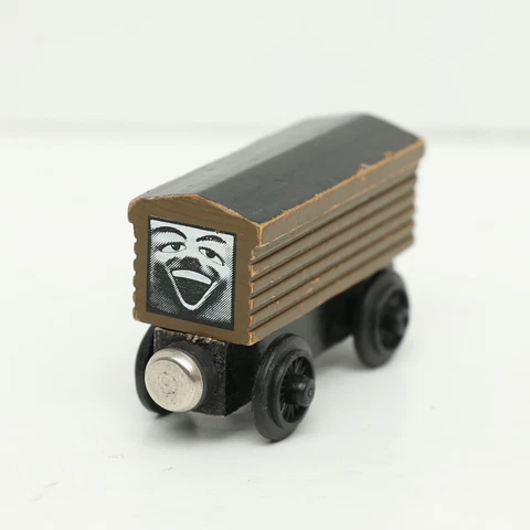 RARE Thomas & Friends Wooden Railway Train Tank Brown Troublesome Truck 1994 Cover