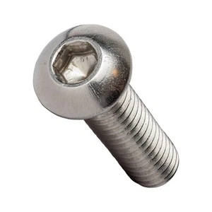 1/4-20 Button Head Socket Cap Screws Allen Bolts Hex Drive Stainless Steel 18-8 - Picture 1 of 7