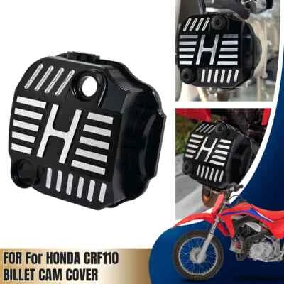 BLACK BILLET ALUMINUM ENGINE CAM SHAFT CAM COVER CAP FOR HONDA CRF110F 2013-2024 - Изображение 1 из 4