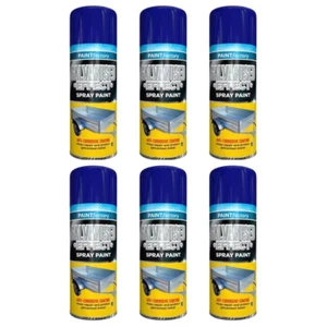 6x 400ml verzinkte Effekt Sprühfarbe Korrosionsschutz Beschichtung Aerosol verzinkt - Bild 1 von 1
