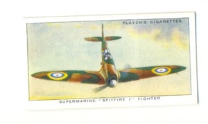 1930's Player's Cigarette Cards "Aircraft - Royal Airforce"28-Spitfire Fighter - Bild 1 von 1