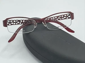 prodesign denmark eyeglasses titanium 4348 C.4031 50/16 Red Half-Rim - Picture 1 of 11