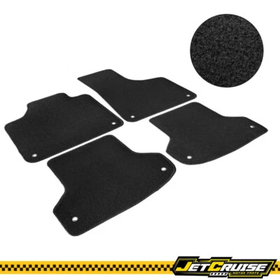 Fits 06-13 Audi A3 Black Nylon Front Rear Car Floor Mats Carpets 4Pcs - Image 1 of 4