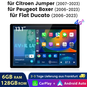 13.1" Carplay Android 13 Autoradio Für Fiat Ducato Citroen Jumper Peugeot Boxer - Bild 1 von 18