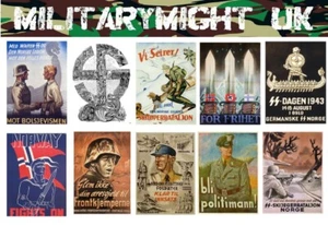 Maßstab 1/32 - 1/35 WW2 NORWEGEN POSTERS SET DIORAMA DECALS - Bild 1 von 1