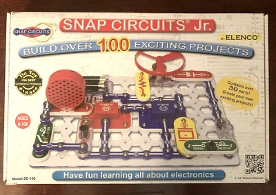 Elenco Snap Circuits Jr SC-100 Over 100 Exciting Projects Complete w/Manual - Image 1 of 4