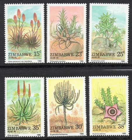 ZIMBABWE MNH 1988 Aloes Set Cover