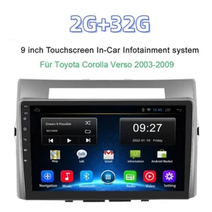 für TOYOTA Corolla Verso 03-09 Android 13 Autoradio WIFI BT Sat GPS 32G Carplay - Bild 1 von 19
