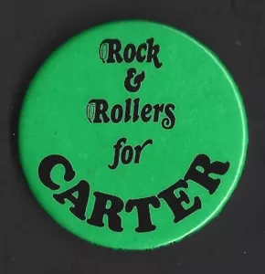 1976 Jimmy Carter - 1.75"/ "Rock & Rollers" Presidential Campaign Button(Pin42) - Picture 1 of 2