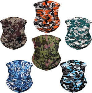 Venswell Neck Gaiter Face Mask Men Women,Seamless Bandana Rave Face Cover Scarf - Picture 1 of 12