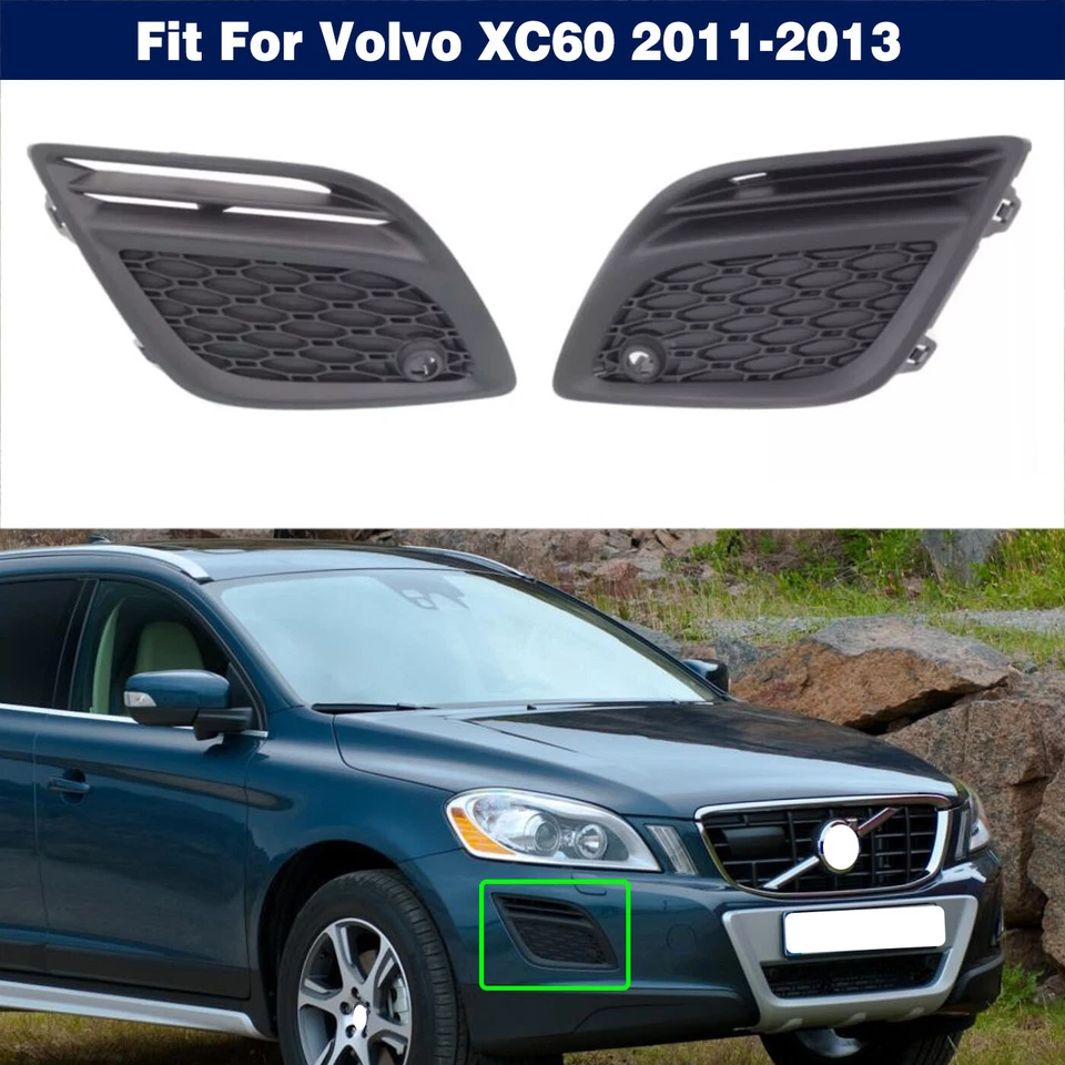 2 piezas parachoques delantero luz antiniebla cubierta rejilla bisel de ajuste para Volvo XC60 2011-2013 Foto 1 de 4