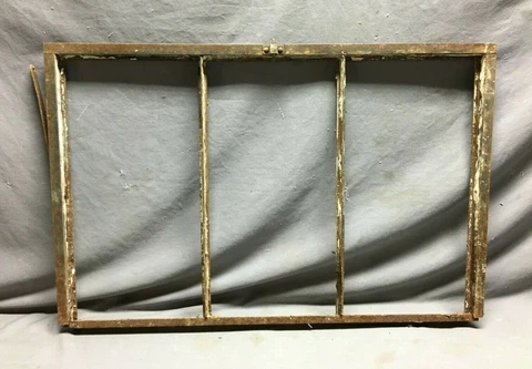 Antique 3 Lite Casement Sash 22x32 Industrial Steel Factory Shop Window 862-21B Cover