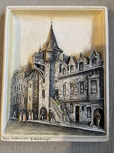 "Placa de pared Bossons IVOREX 3D - THE TOLBOOTH EDINBURGH pintada a mano 9"" x 7"" rara" - Imagen 1 de 24