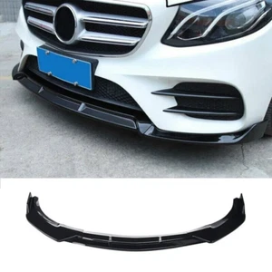 For 2016-2019 Mercedes Benz E-Class Sport W213 E400 Front Splitter Bumper Lip - Picture 1 of 11