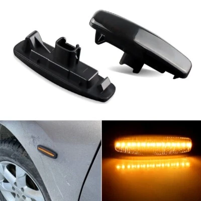 2X LENTE AHUMADA ÁMBAR LED LUCES MARCADORAS LATERALES PARA INFINITI M45 G35 G37 EX35 EX37 Foto 1 de 4