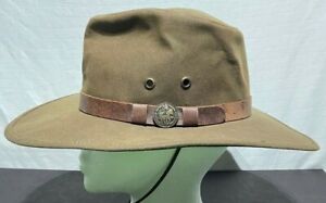 Outback Trading Company Kodiak Brown Oilskin Cowboy Western Hat Size Small USA