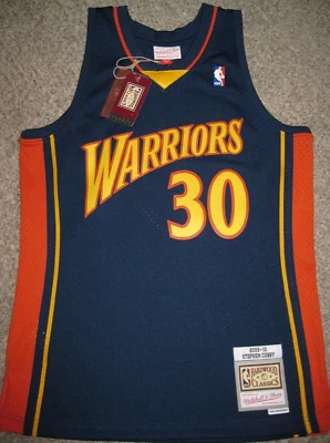 Steph Curry Golden St. Warriors Men's Med. Mitchell & Ness 2010 Swingman Jersey - Image 1 of 4
