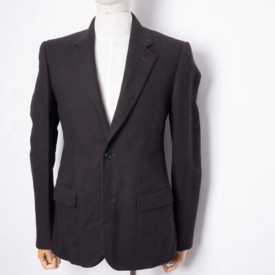 Marc by Marc Jacobs Men's CHARCOAL Linen & Wool Black Slim Sport Blazer Size S - Image 1 of 4