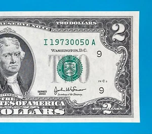 Year 1973 ( 50th ) ANNIVERSARY : I 19730050 A $2 Two Dollar Bill *UNC* - Picture 1 of 3