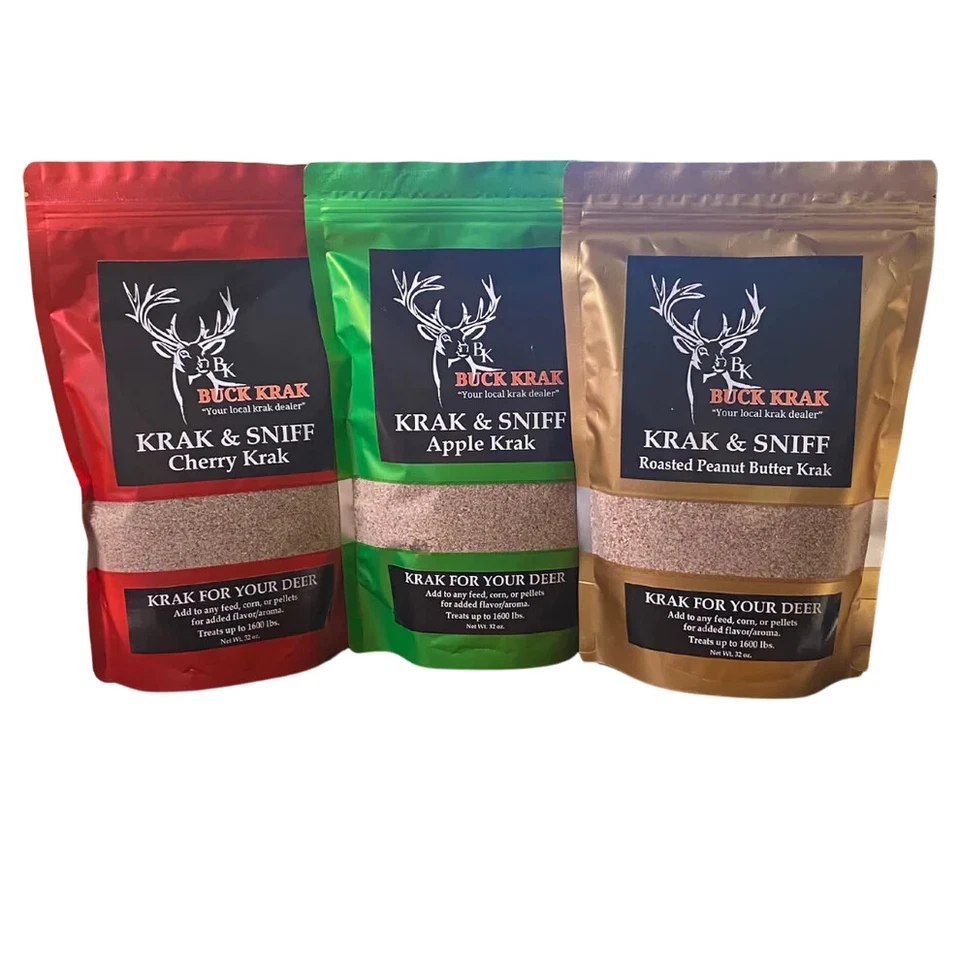 Buck Krak 3 pack  Attractant ( 1 Apple, 1 Cherry, 1 Peanut Butter Included) - Image 1 of 1