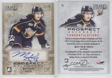 2014-15 ITG Heroes and Prospects Prospect Auto Gold /30 Matthew Kreis #58 Auto