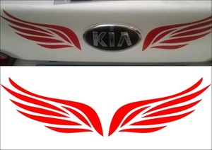 Car Decals Birds Feathers Angel Wing Red for RIO Soul K2 Vinyl Rear Sticker CN64 - Imagen 1 de 3