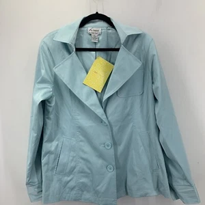 Linea By Louis Dell Okia Womens Large Jacket Preppy Notch Collar Pockets NEW - Picture 1 of 8