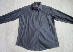 ETON OF SWEDEN Slim Fit Cotton Twill Solid Dress Shirt For Men Black 42 / 16.5 - Picture 1 of 2