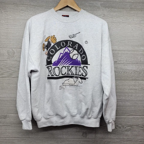 Vintage Garment Graphics MLB Colorado Rockies Snoopy Sweatshirt Size S/M Cover