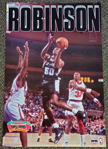 David Robinson DRIVE THE LANE (1992) San Antonio Spurs vs. Knicks 22x34 POSTER Cover