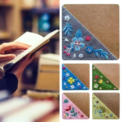 Flowers Embroidery Book Clip Corner Page Marker Pagination Mark Bookmark XMAS