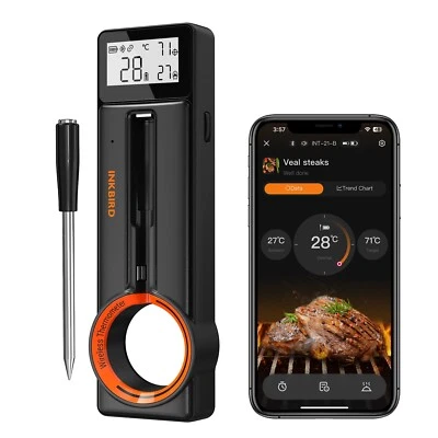 INKBIRD Termometro Wireless INT-21-B Bluetooth Grill IP67 Impermeabile Sonda
