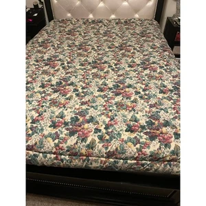 Laura Ashley Ruben Reversible Comforter Bedskirt QUEEN Floral Grapes Cottage - Picture 1 of 14