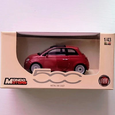 Modellino Auto FIAT 500 - Colore Rosso MONDO MOTORS - Scala 1:43 - Immagine 1 di 4