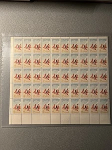 Scott #1187 4C Frederic Remington Artist Full Sheet of 50 MNH OG - Picture 1 of 2