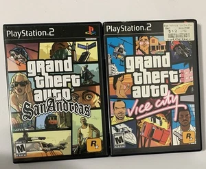 Grand Theft Auto III San Andreas & Vice City, PS2 - 2 Game Lot V1 - Picture 1 of 5
