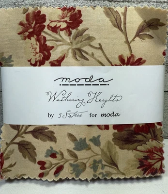 Vintage Moda Cotton Fabric Charm Pack Wuthering Heights by 3 Sisters 45 pieces - Image 1 of 4