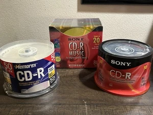120 Music CD-R 3 Pack 48X 700MB 80min Blank CD New Sealed - Picture 1 of 4