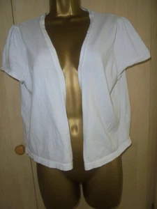 Women's white Ladies Bolero Cardigan Top Shrug Size 22 - Picture 1 of 1