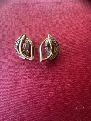 Pierre Lang Ohrclips gold mit Steinen Modeschmuck - Bild 1 von 2