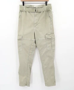 Frame Women's Safari Paperbag Cargo Belted Pants in Washed Olive Green Sz 30 - Picture 1 of 7