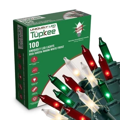 Christmas Uniquely LED Twinkle Lights – Matches Incandescent - Red-Green-White - Image 1 of 4