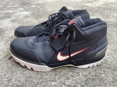 2003 NIKE AIR ZOOM GENERATION LEBRON JAMES 308214-011 BLACK WHITE SIZE 12 - Image 1 of 4