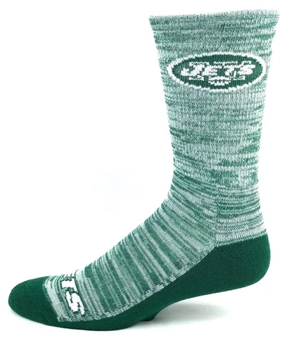 New York Jets Football Green RMC Solid Bottom Crew Socks Cover