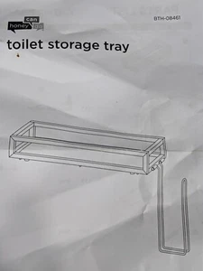 Honey Can Do Toilet Tank Storage basket satin nickel paper holder bathroom shelf - Picture 1 of 5