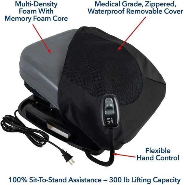 Carex Uplift Premium 20" Power Seat - Black (CCFPS3020)